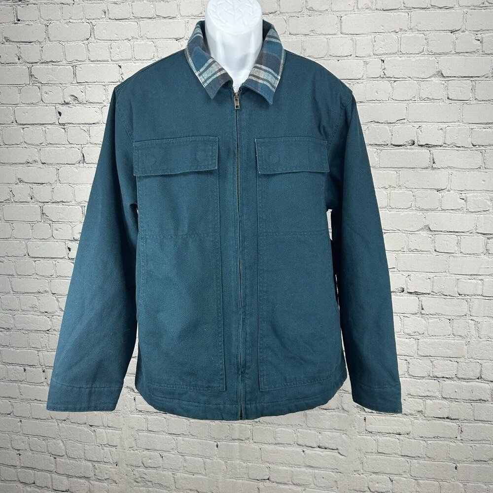 NWT Valor Collective Light Green Lime Mint Calvary Twill Flannel Size Medium M